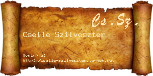 Cselle Szilveszter névjegykártya
