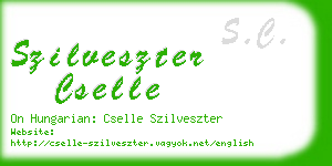 szilveszter cselle business card